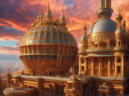 St. Petersburg, Russia. St. Isaac's Cathedral at sunset.の素材