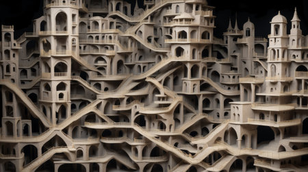 Model of the Taj Mahal in Agra, Uttar Pradesh, Indiaの素材