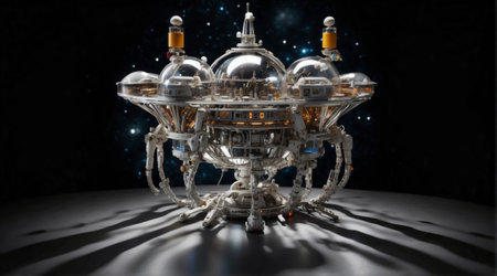 Astronaut in space. 3d illustration. Science fiction.の素材