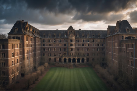 Panoramic view of the castle of Bruges, Belgiumの素材