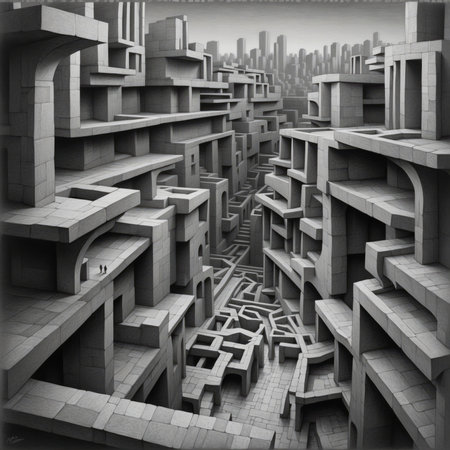 Abstract 3d rendering of architectural Structure background. Futuristic architecture design.の素材