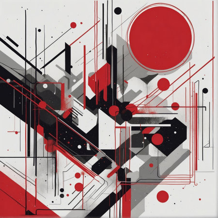 Album Cover Art. Abstract background with geometric elements. Vector illustration for your design.の素材