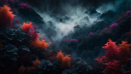 A young Tuareg woman in a blue turban walks through the snowy desert.の素材