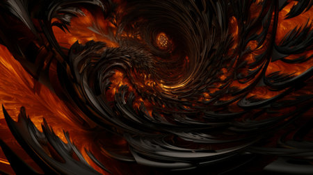 abstract fractal background a computer-generated 2D illustration, textureの素材