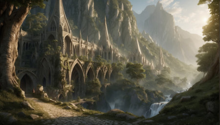 Fantasy landscape in the Valley of the Temples, Meteora, Greeceの素材