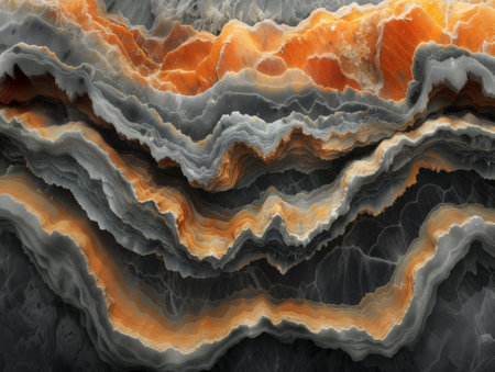 Colorful marble texture. Abstract fractal background, computer-generated illustration.の素材