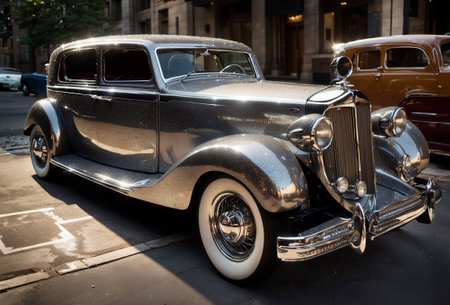 Vintage American car at the annual Classic Car Show.の素材