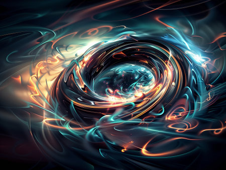 abstract fractal background a computer-generated 2D illustration.の素材