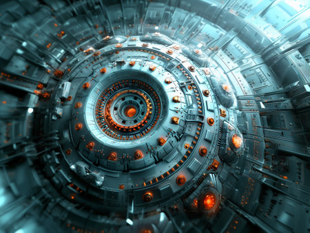3D rendering of abstract futuristic concept technology.の素材