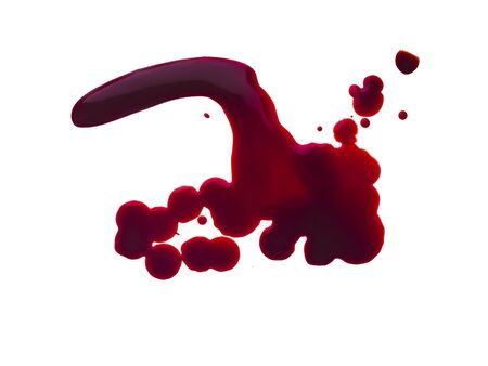 Dark red blood blot isolated on white background. Suitable for any purpose useの写真素材