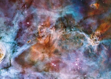 Somewhere in deep space. Carina Nebula star birth. Science fiction wallpaper.