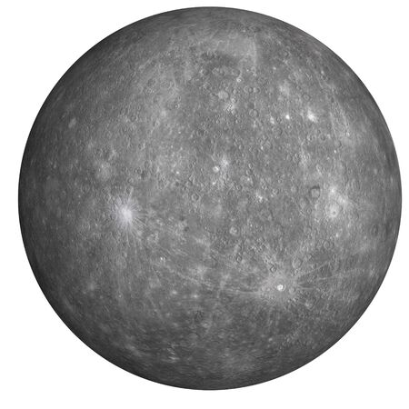 High detailed Mercury Planet of solar system isolated. Elements of this image furnished by .の写真素材