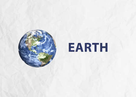 Earth planet of Solar system. Space infographics. Science fiction 3D rendered illustration.の写真素材