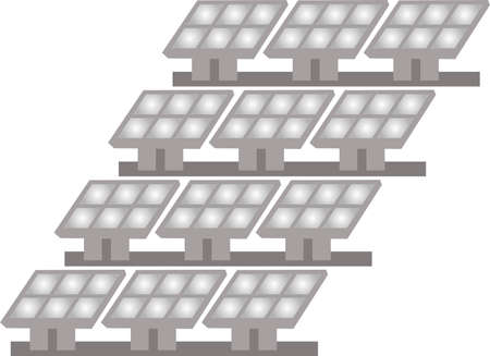 Solar energy panels pattern in gray colors. vector illustration.のイラスト素材