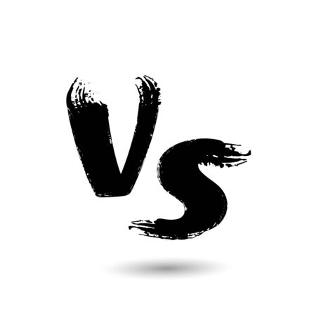 Versus Vector Sign. VS Letters Isolated On White Background. Competition Background. Fight Confrontation Designのイラスト素材