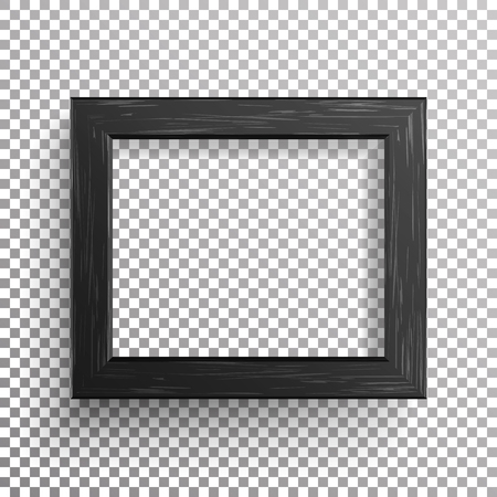 Realistic Photo Frame Vector. Isolated On Transparent Background.のイラスト素材