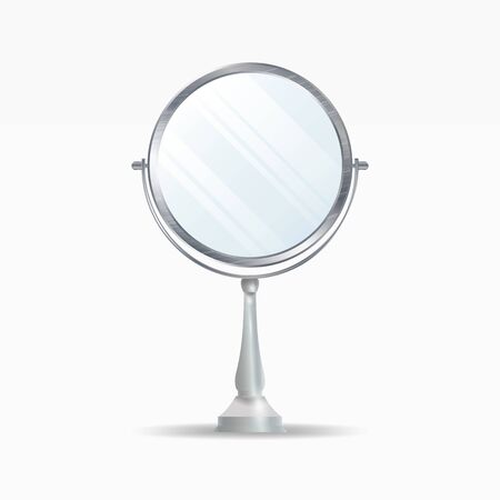 Realistic mirrors set vector. Mirror frames or mirror decor interior illustrationのイラスト素材
