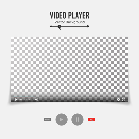 Video Player Interface Template Vector. Good Design Blank For Web And Mobile Apps.のイラスト素材