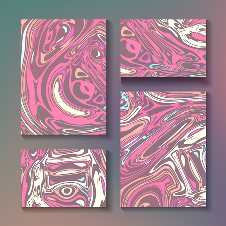 Craft Liquid Texture Vector. Hand Drawn Artwork On Water Marble Texture. Liquid Paint Pattern. Abstract Colorful Background In Ebru Suminagashi Technique.のイラスト素材