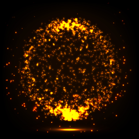 Sphere Consisting Of Points. Abstract Globe Grid.のイラスト素材