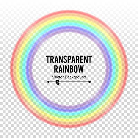 Rainbow Circle Element Vector. Color Spectrum. Colorful Round Element. Gay, Homosexual Symbol. Abstract Rainbow Illustration Isolated On Transparent Background.のイラスト素材
