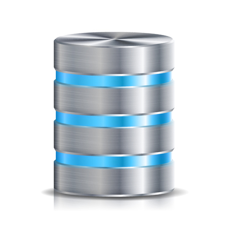 Network Database Disc Icon Vector Set. Realistic Illustration Of Computer Hard Disk.のイラスト素材