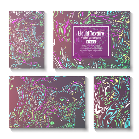 Craft Liquid Texture Vector. Hand Drawn Artwork On Water Marble Texture. Liquid Paint Pattern. Abstract Colorful Background In Ebru Suminagashi Technique.のイラスト素材