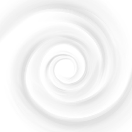 White Milk, Yogurt, Cosmetics Product Swirl Cream Illustration. Mousse Whirlpool And Vortex. Swirl Cream Texture Backgroundのイラスト素材