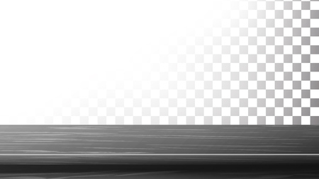 Wooden Table Top Vector. Empty Stand For Display Your Products. Isolatedのイラスト素材