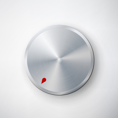 Dial Knob Vector. Global Swatches. Realistic Plastic Button. Abstract Technology Button Template.のイラスト素材