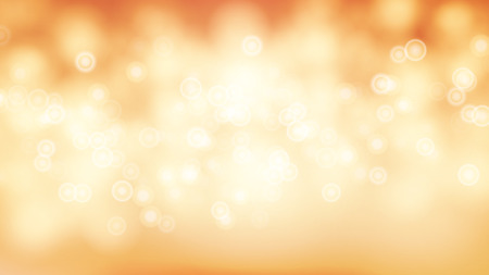 Orange Sweet Bokeh Out Of Focus Background Vector. Abstract Lights On Gold Bokeh Blurred Background.のイラスト素材