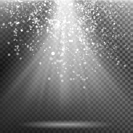 Abstract Falling Snow Vector. Winter Cold Weather. For Xmas Holiday Winter Decoration Design. Transparent Illustrationのイラスト素材