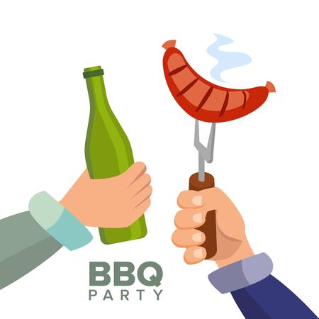 Barbecue Party Concept vector illustrationのイラスト素材