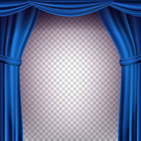 Blue Theater Curtain Vectorのイラスト素材