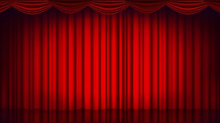 Red Theater Curtain Vectorのイラスト素材