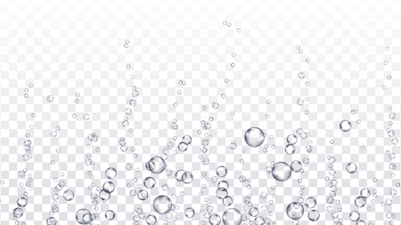 Underwater Bubbles Transparent Vector. Water Pure Water Droplets Condensed.のイラスト素材