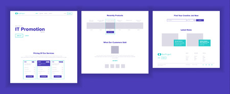 Website Template Vector. Page Business Technology. Landing Web Page. Creative Modern Layout. Finance...