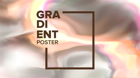 Gradient Fluid Background Vector. Minimal Wallpaper. Cool Brochure. Plastic Spiral. Liquid Design Illustrationのイラスト素材