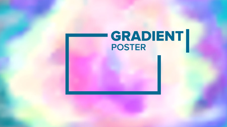 Gradient Fluid Background Vector. Colorful Geometric Shape. Blurred Mixture. Liquid Design Illustrationのイラスト素材