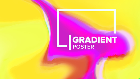 Gradient Fluid Background Vector. Minimal Wallpaper. Cool Brochure. Plastic Spiral. Liquid Design Illustrationのイラスト素材
