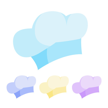 Cook Hat Vector. White Chef Hat. Classic Cooking Clothing Head Uniform. Isolated Flat Cartoon Illustrationのイラスト素材