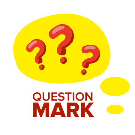 Question Mark Sign Icon Vector. Thinking Concept. Find Idea, Solution. Isolated Cartoon Illustrationのイラスト素材