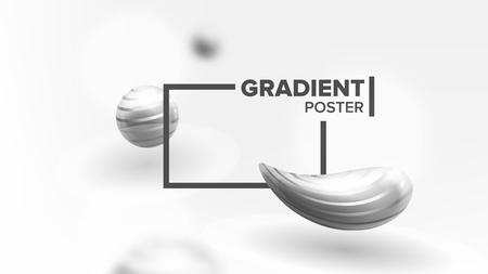 Fluid Background Liquid Abstract Vector. Identity Composition. Chemical Cream. Fashion Brand. 3D Realistic Illustrationのイラスト素材