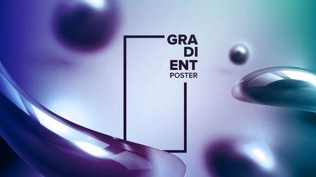 Abstract Liquid Fluid Background Vector. Vibrant Shape Cover. Music Paint. Colorful Style. Beautiful Placard. Decorative Title. Blank Cosmetics. 3D Realistic Illustrationのイラスト素材