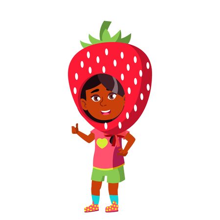 Indian Girl Kindergarten Kid Poses Vector. Character Playing. Childish. Casual Clothe. For Presentation, Print, Invitation Design. Isolated Cartoon Illustrationのイラスト素材