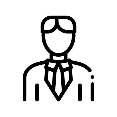 Character Bridegroom Man Silhouette Vector Icon Sign Thin Line. Married Bridegroom Linear Pictogram. Party Preparation And Marriage Template Monochrome Contour Concept Illustrationのイラスト素材