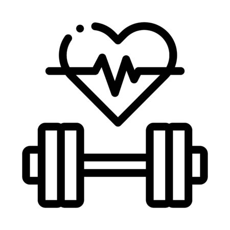 Cardio Training Biohacking Icon Vector Thin Line. Contour Illustrationのイラスト素材