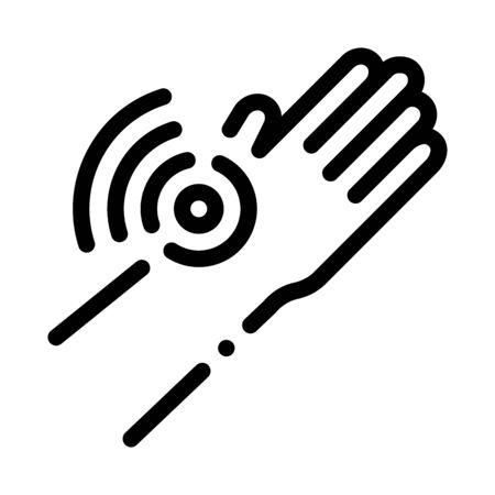 Hand Ache Icon Vector. Outline Hand Ache Sign. Isolated Contour Symbol Illustrationのイラスト素材