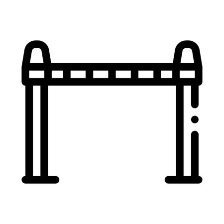 Police Enclosure Icon Vector. Outline Police Enclosure Sign. Isolated Contour Symbol Illustrationのイラスト素材