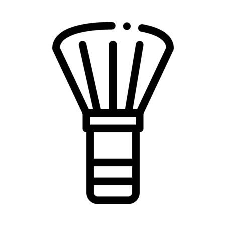 Shaving Brush Equipment Icon Vector. Outline Shaving Brush Equipment Sign. Isolated Contour Symbol Illustrationのイラスト素材